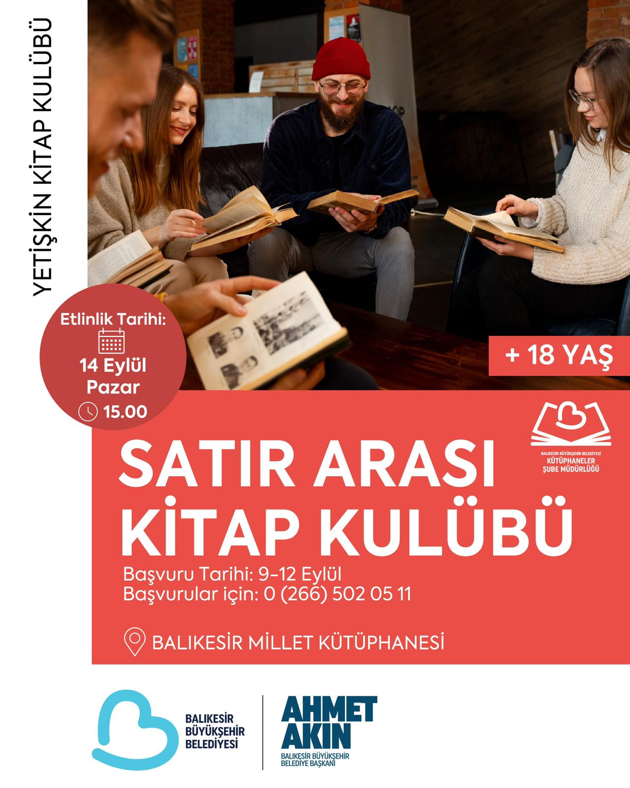 SATIR ARASI KİTAP KULÜBÜ BAŞLIYOR