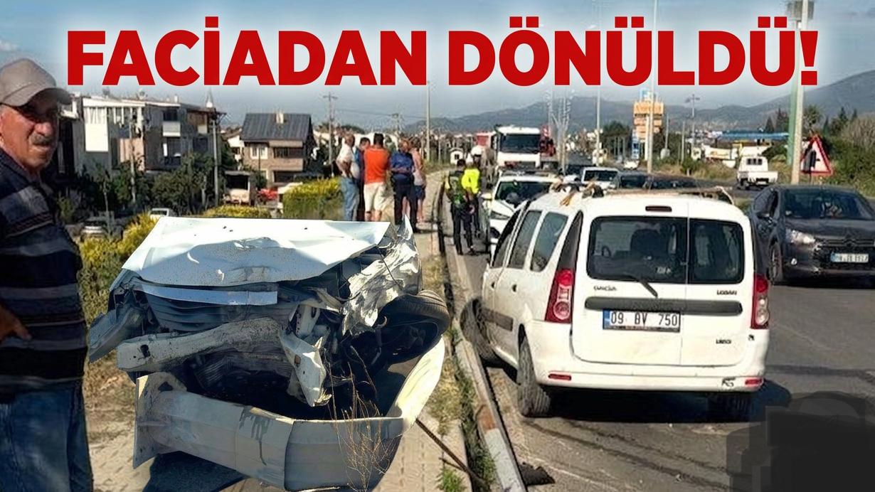 ANA YOLDA OTOMOBİLLER ÇARPIŞTI