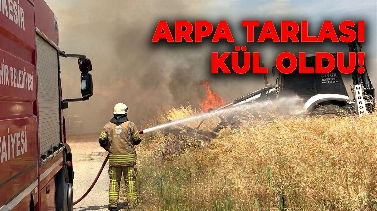 GÖNEN ARPA TARLASI YANDI!