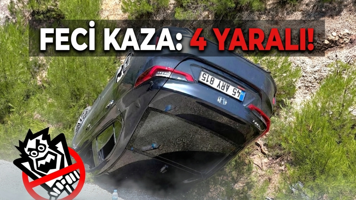 OTOMOBİL TAKLA ATTI: 4 YARALI